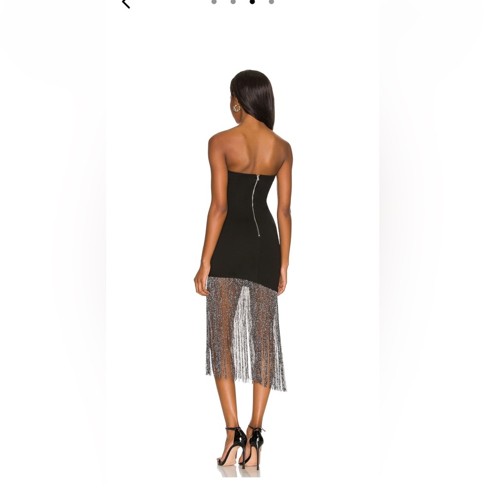 Superdown Black Strapless Fringe Dress - Picture 2 of 8